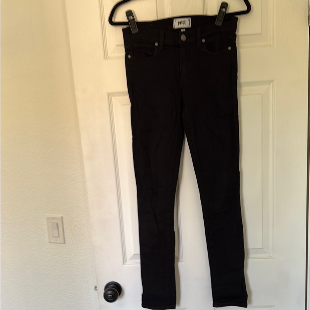 Paige Verdugo Ultra Skinny Jeans — Black — Size 28